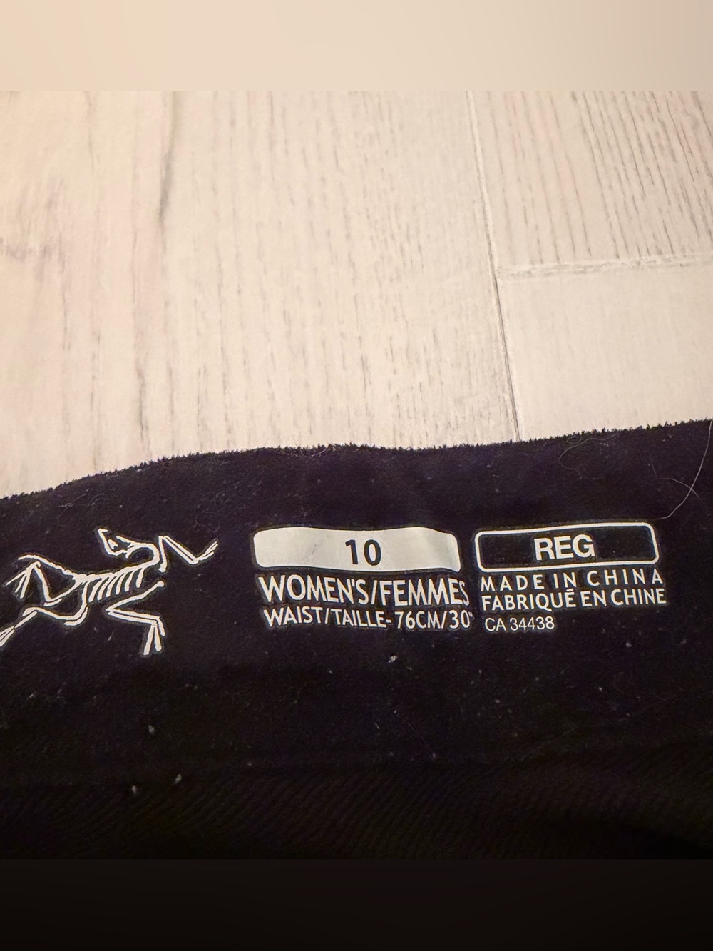 Arc'teryx Black Snow Pants with Blue Zip Pulls - Picture 2 of 3